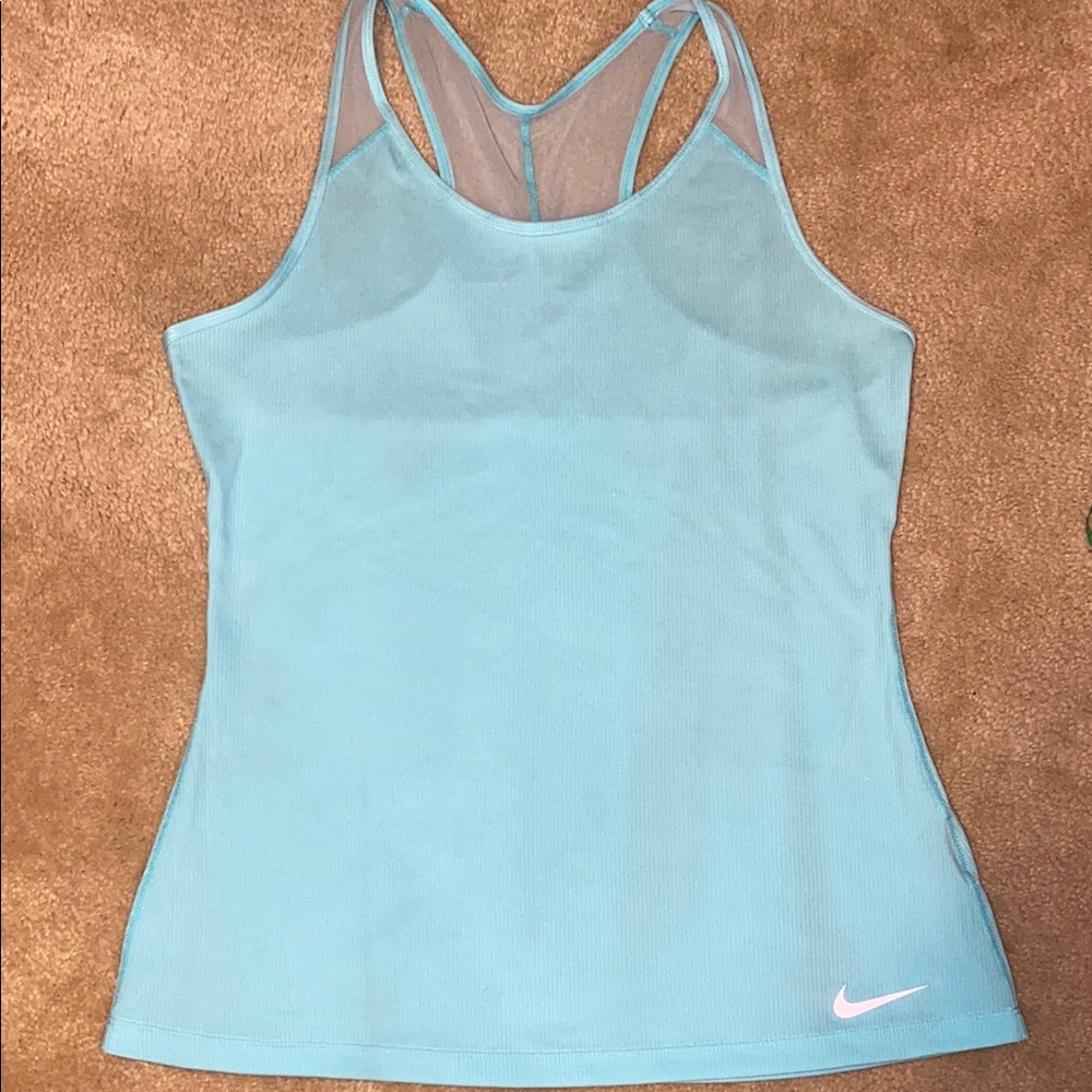 Nike Sky Blue Athletic Fitted Tank